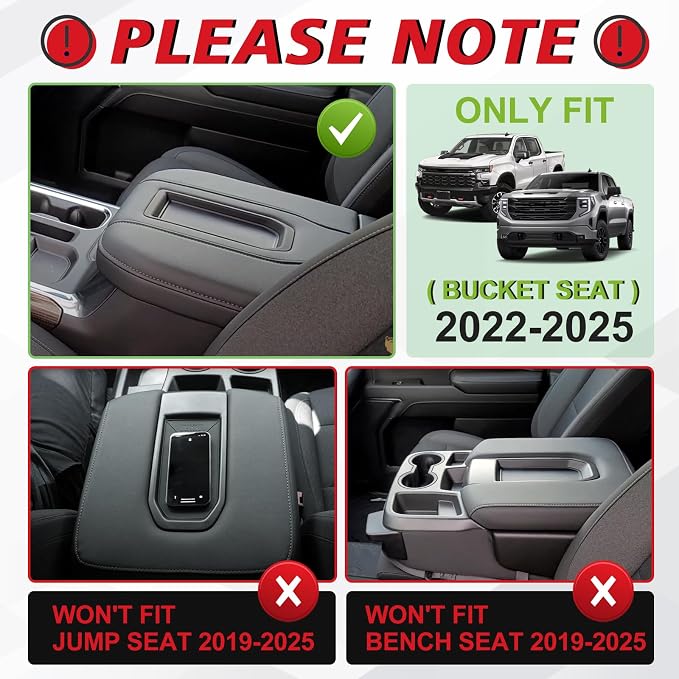 Muslogy Center Console Armrest Cover Compatible - Image 2