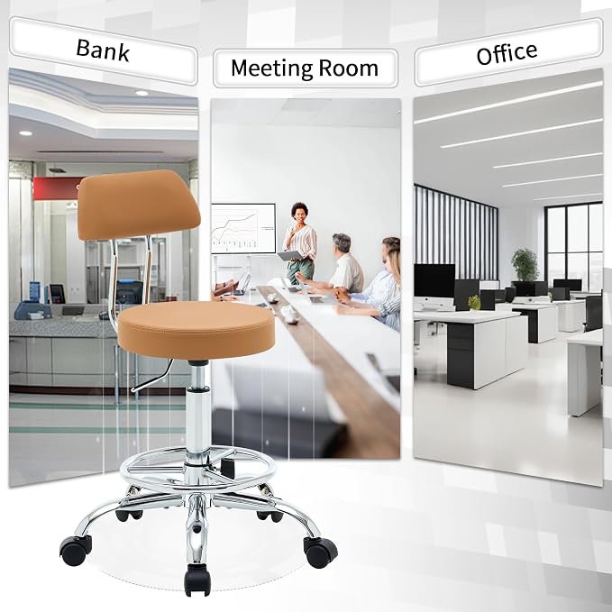 Ergonomic Desk Stool Adjustable Footrest Salon Chair - Image 6