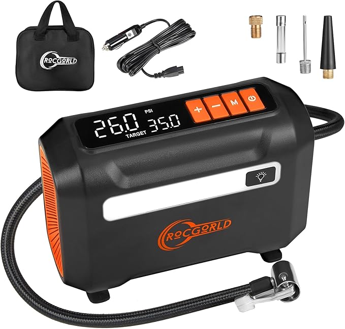 R8 Tire Inflator Portable Air Compressor, DC 12V Air Compressor by ROCGORLD