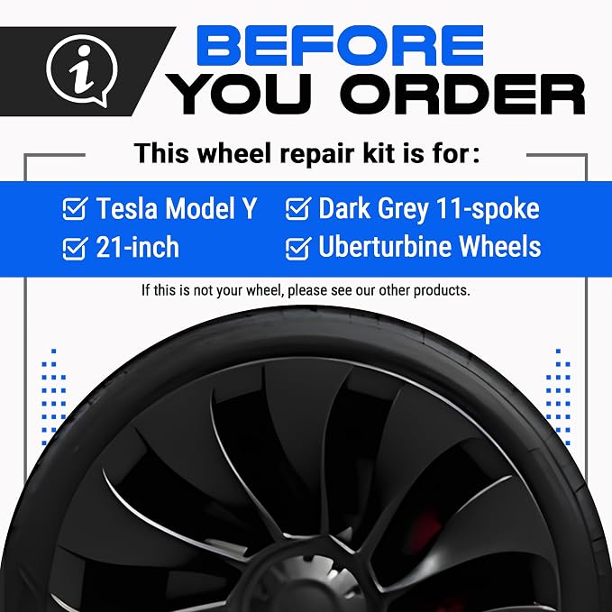 Premium Tesla Wheel Curb Rash Repair Kit - Image 2