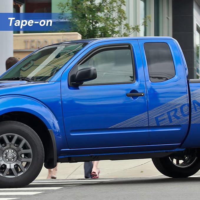 Window Visors Rain Guards for 2005-2020 Nissan Frontier King Cab, Out-Channel - Image 3