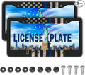 License Plate Frames Black, and Blue Car Plate Frames Thin Blue Line USA Flag by Unknown