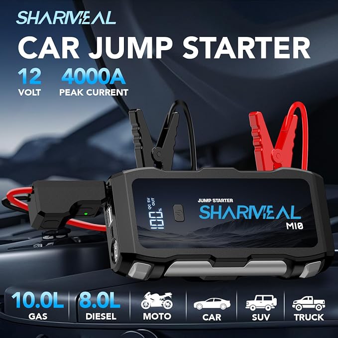 Jump Starter 4000A, 12V Car Battery Jump Starter - Image 2