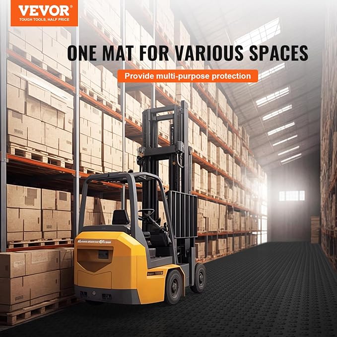 VEVOR Garage Tiles Interlocking, Non-Slip Double-Sided Texture Garage Flooring - Image 2
