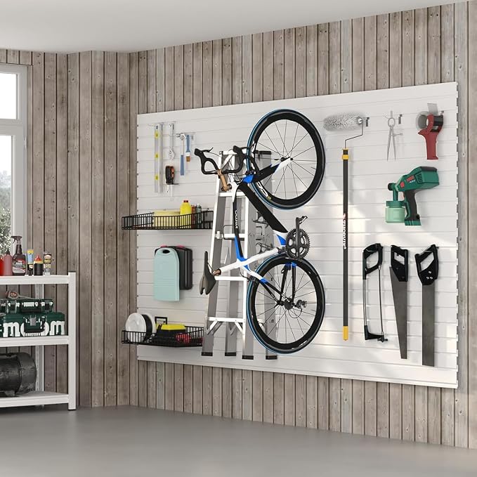 Slatwall Panel Wall Storage Systems, 4x8 ft Slat Wall Paneling Garage Wall - Image 2