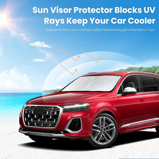 Custom fit Audi Q7 Windshield Sunshade - Image 5