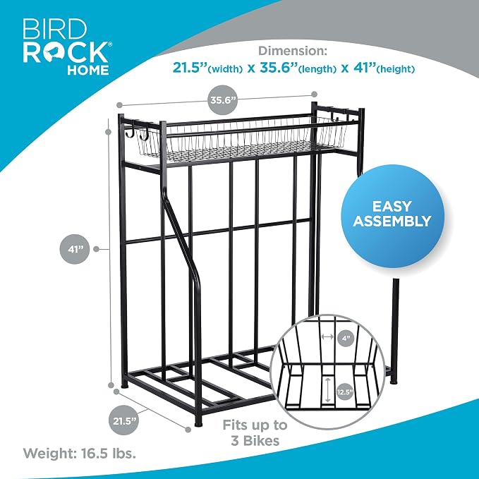 BIRDROCK HOME Bike Rack Garage Storage Floor Stand - Image 2