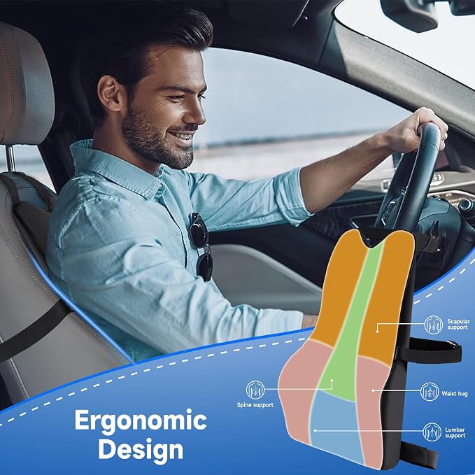 Lumbar Support Pillow for Car Improve Lower Back Pain Relief & Sitting Posture - Image 6