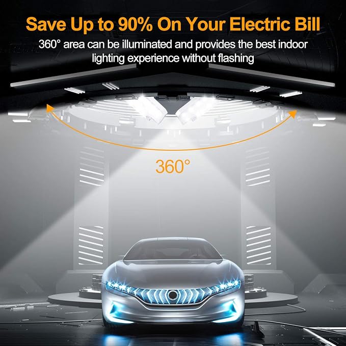 KERNOWO LED Garage Lights, 140W 18500 Lumens Garage Lighting, 6000K Daylight - Image 6
