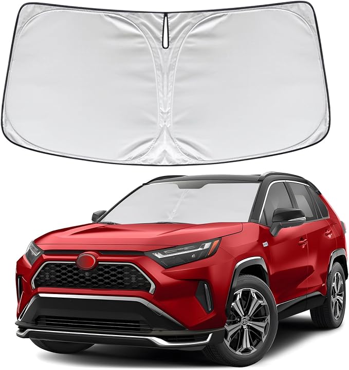 KAYZT Windshield Sun Shade for Toyota RAV4 2019-2025 RAV-4 Foldable Sunshade by KAYZT