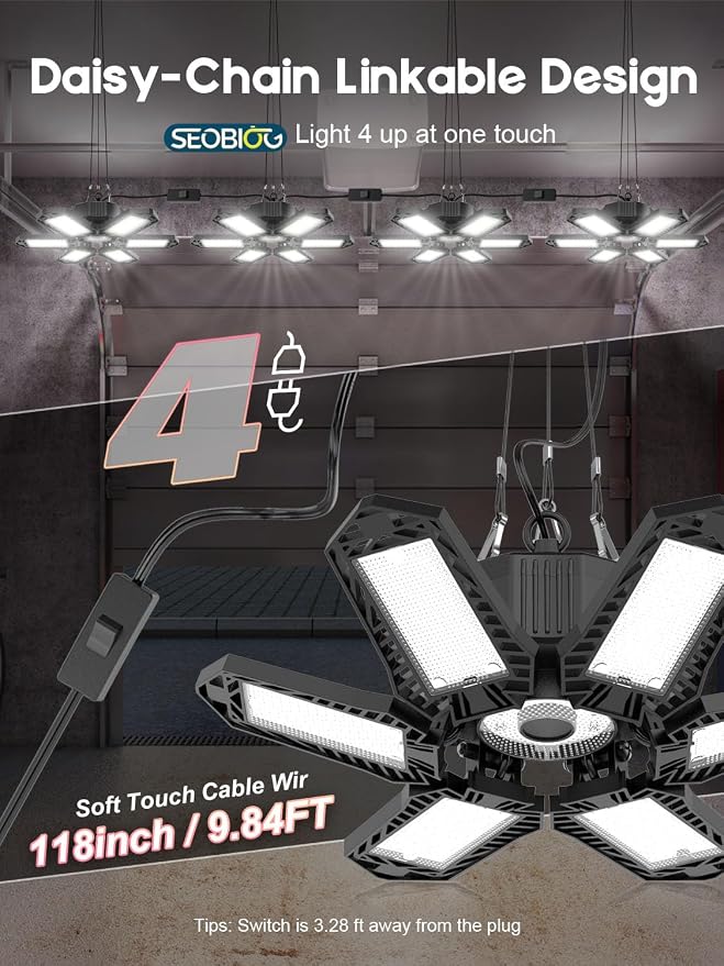 SEOBIOG LED Garage Lights - Image 3