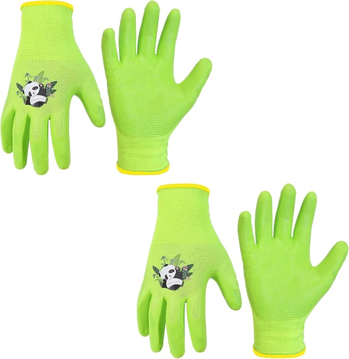 HANDLANDY 2 Pairs Kids Gardening Gloves, Toddler Children Garden Yard Work by HANDLANDY