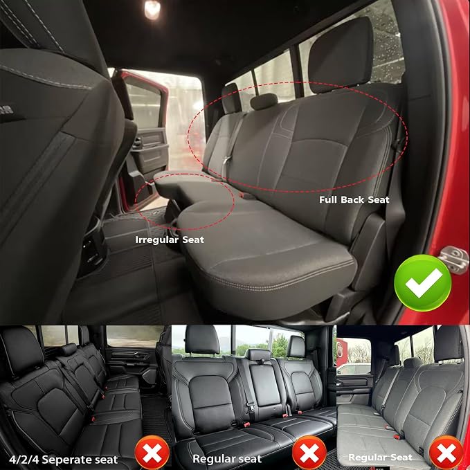 AOMSAZTO Seat Covers for Ram 2500: 2019 2020 2021 2022 2023 2024 2025 Custom - Image 4