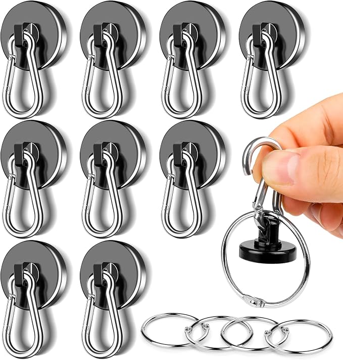 MIKEDE Magnetic Hooks Heavy Duty, 70LBS Strong Magnetic Hooks by MIKEDE