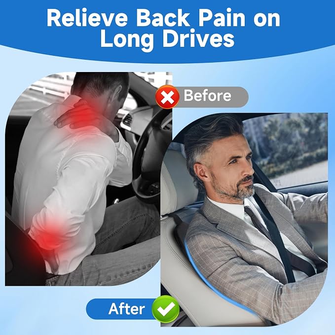 Lumbar Support Pillow for Car Improve Lower Back Pain Relief & Sitting Posture - Image 2