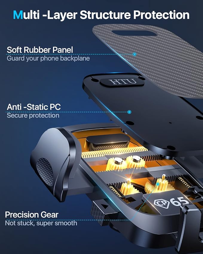 HTU 2025 Upgraded Car Phone Holder 【Safety Certs & No Smell】 Cell Phone Holder - Image 6