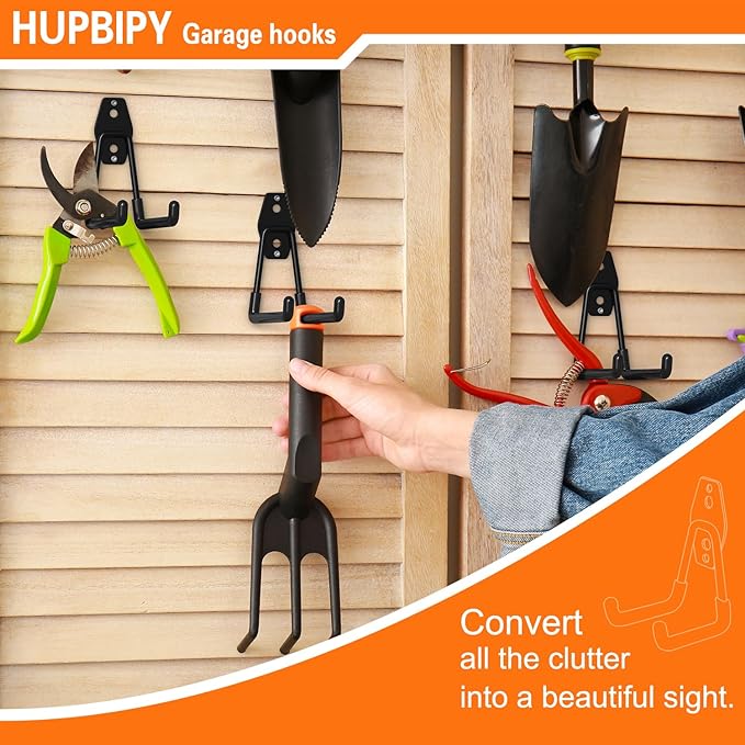 Heavy Duty Garage Hooks 4 Pack, 5.1 inch Medium U Shaped Hanger, Wall Mounted - Image 4