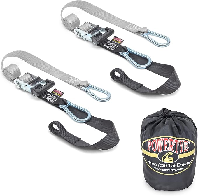 PowerTye - Made in USA - Heavy Duty Ratchet Tie Down Straps by PowerTyeMFG