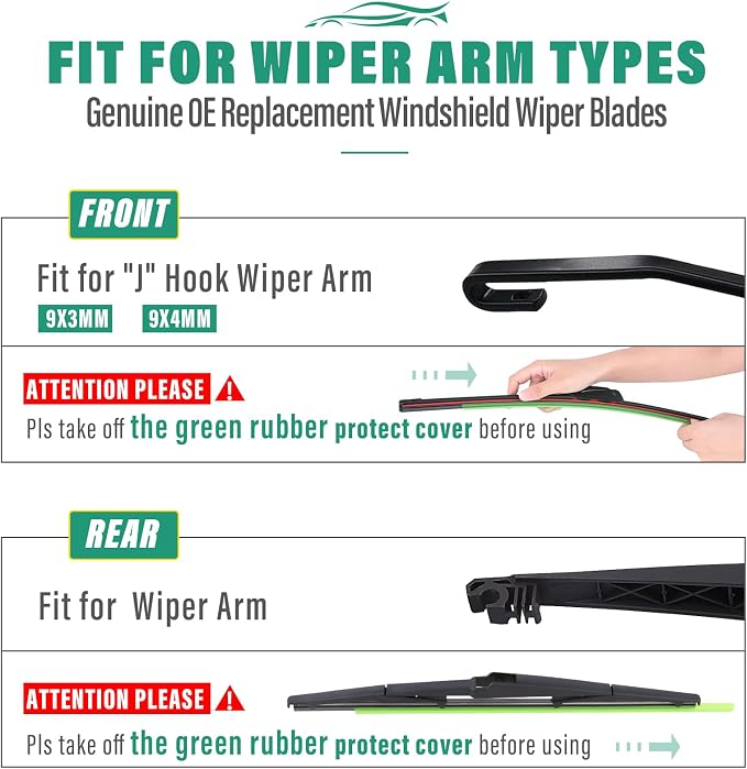 24" 18" 11" Windshield Wiper Blades Replacement - Image 8
