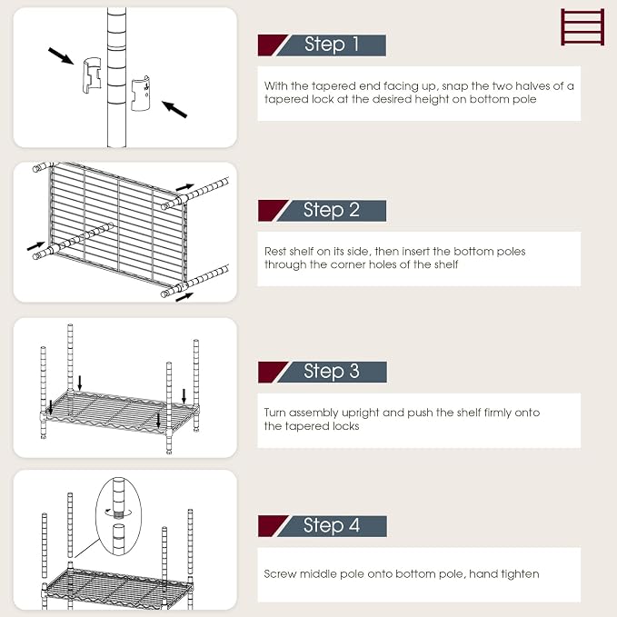 BestOffice 18x48x77 Storage Shelves Commercial Heavy Duty Metal Shelves Garage - Image 6