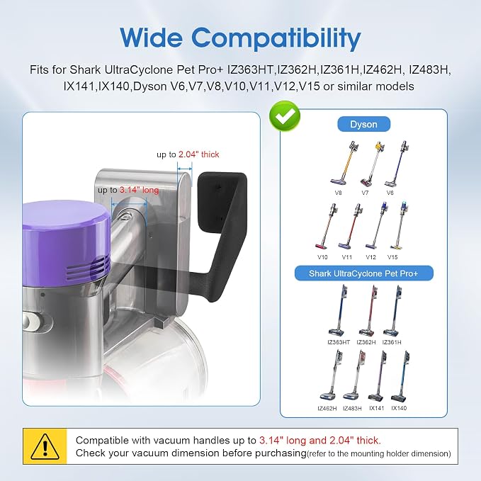 Upgraded 2 Pack Easy Access Cordless Vacuum Wall Mount Hanging Holder fits - Image 2