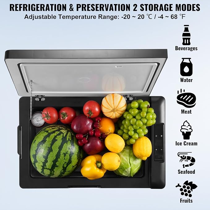 VEVOR 12 Volt Car Refrigerator Fridge, 70Liter Single Zone Portable Freezer - Image 3