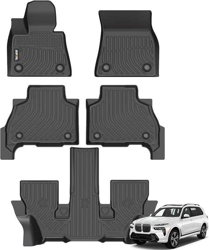 AIPOIL® Floor Mats for 2019-2025 BMW X7 40i, M60i All Weather Protection TPE by AIPOIL