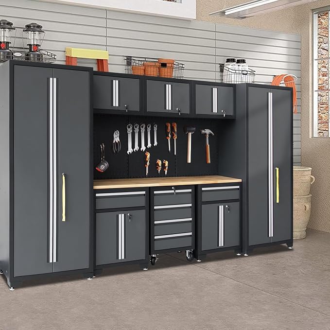 Garage Storage Cabinet System 9-Pcs Workshop Set Garage Cabinets and Storage - Image 2