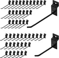 Yuahar Slatwall Hooks 50Pcs 4/6 Inch Slatwall Accessories Heavy Duty Slat Wall by Yauhar