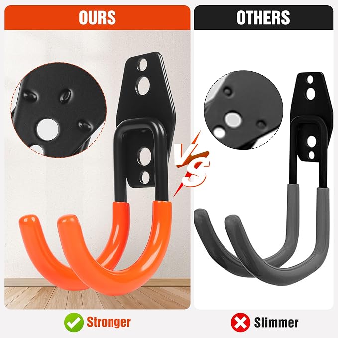 Garage Hooks Ladder Hooks for Hanging Heavy Duty Garage Organizer Wall Mount - Image 3