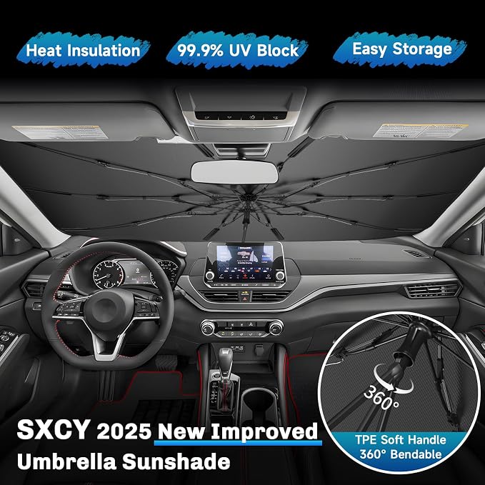 SXCY for 2019-2025 Nissan Altima Windshield Umbrella Sunshade for 2025 Altima - Image 2