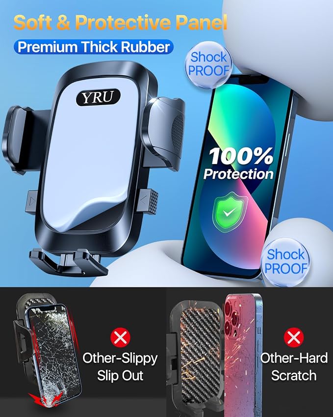 YRU Car Phone Holder Mount, Dashboard Cell Phone Holder - Image 2