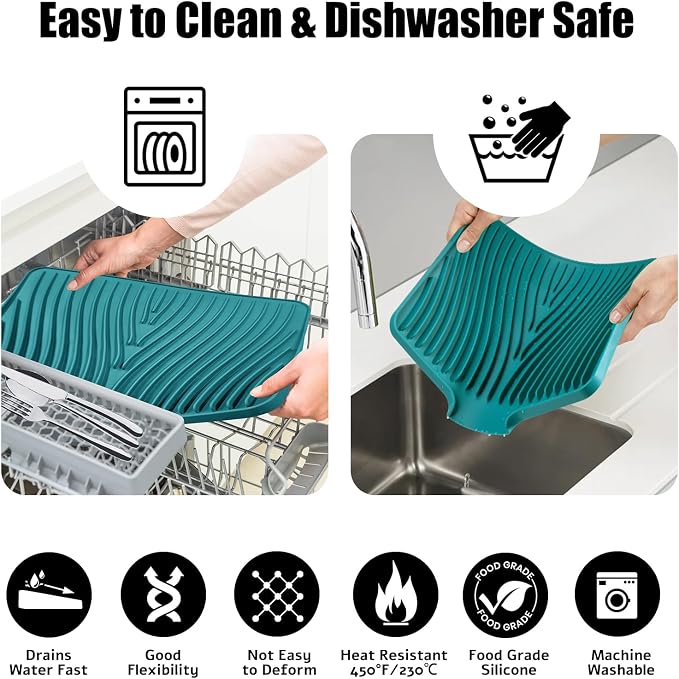Silicone Dish Drying Mat, Stone Drying Mat - Image 4