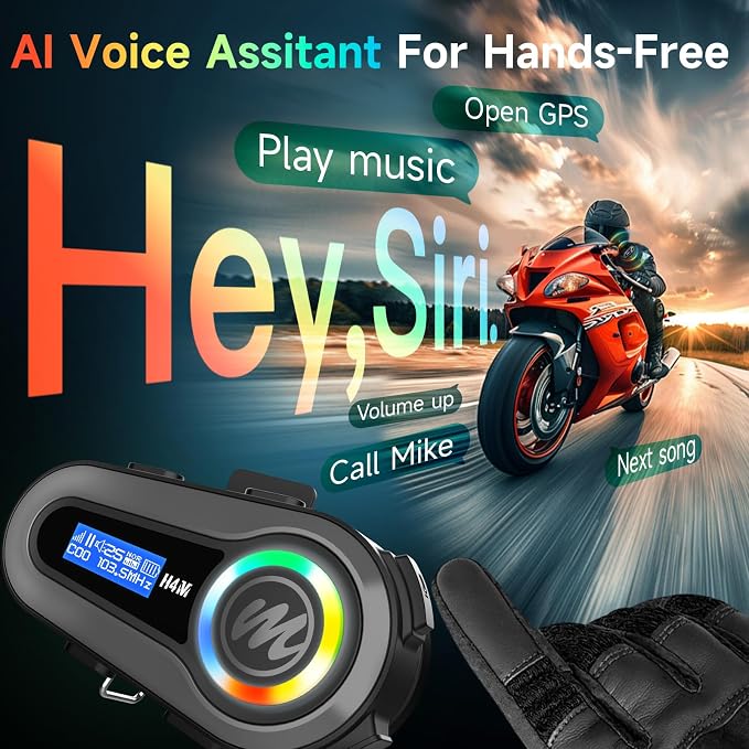 Moman Motorcycle Helmet Headset, H4M - Image 6