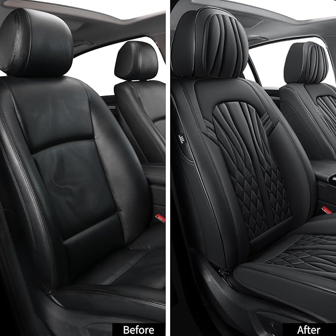 Seat Covers for Cars, Waterproof Seat Covers, Leather Car Seat Covers 2 Pack - Image 2