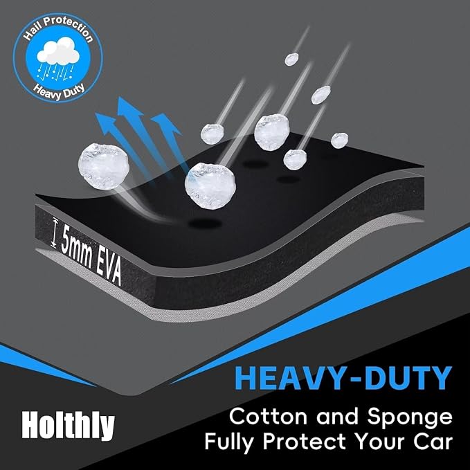 Hail Protector Car Cover, Outdoor Anti Hail Car Covers Thick Multi-Layered EVA - Image 2