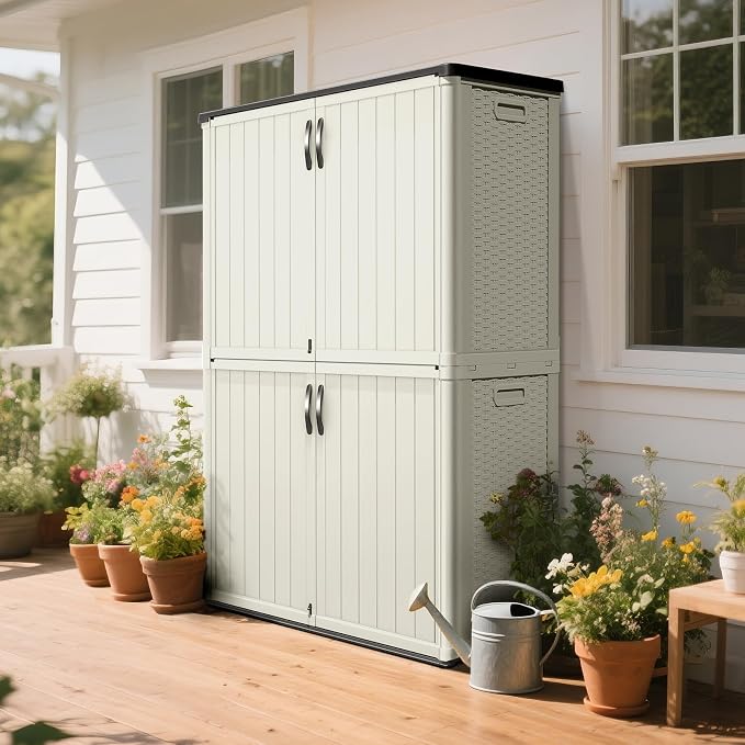 Greesum Outdoor Storage Shed Without Divider, 45 cu.ft Outdoor Waterproof - Image 3