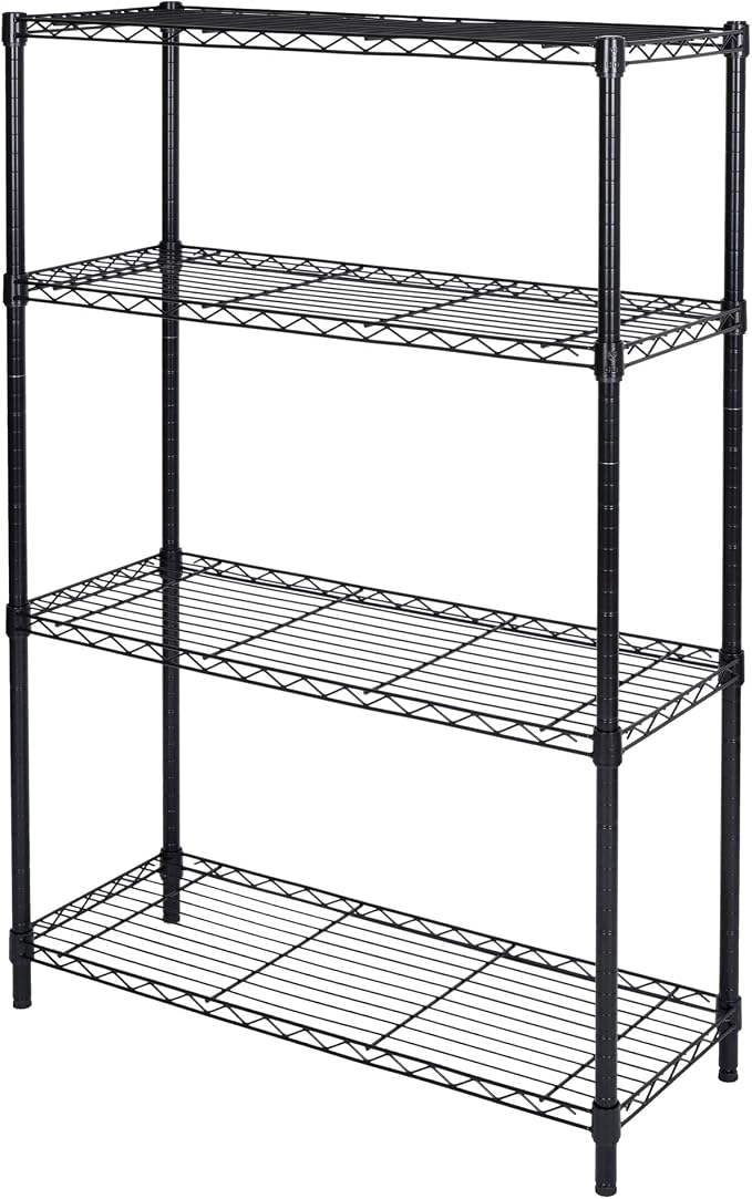 Homeiju 4 Tier Shelving Unit, Heavy-Duty Height Adjustable Storage Rack 1300 by Homeiju