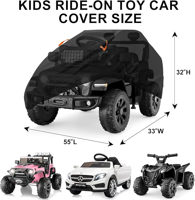 Kids Ride-On Toys Car Cover Waterproof, 12/24V Powered Wheels Electric Battery - Image 6