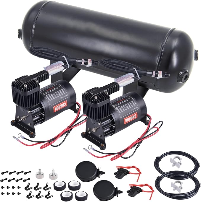 3 Gallon Air Tank with 150PSI Air Compressor 2PCS by CNRAQR