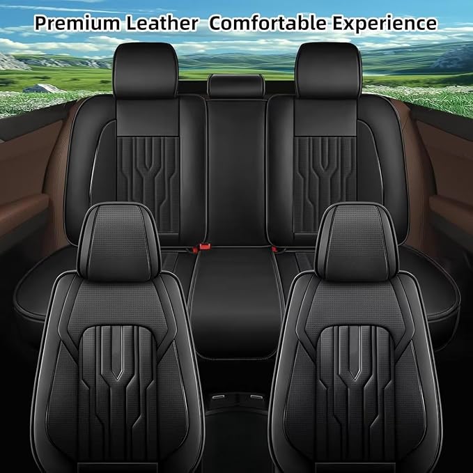 YORKNEIC Fit for Hyundai Kona Seat Covers 2018-2025: Leather Waterproof Car - Image 8