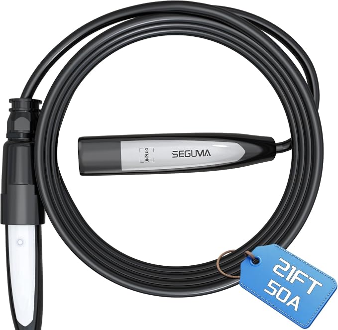 EV Charger Extension Cable for Tesla Charger, 50Amp 21ft Max 240V 12kW by Seguma