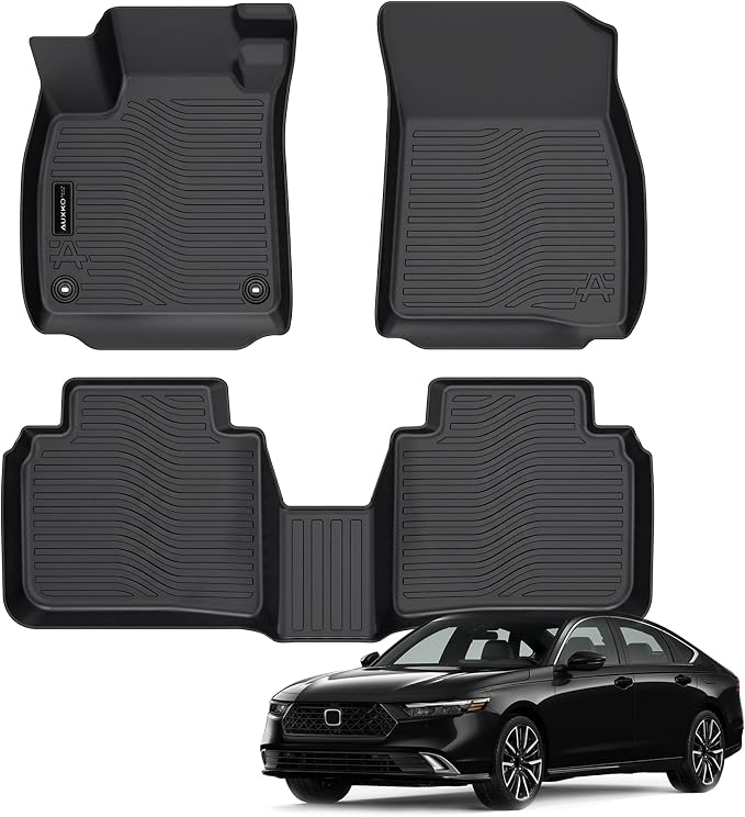 All Weather Floor Mats Fit for Honda Accord 2023 2024 2025 Include Hybrid TPE by AUXKO