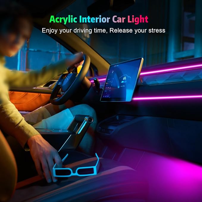 Acrylic Interior Car Lights, AMKI Car LED Strip Light - Image 6