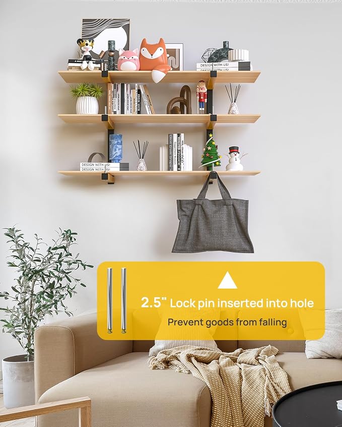 Lumber Rack Wall Mount Storage Racks Folding Wood Organizer Heavy Duty Shelf - Image 5