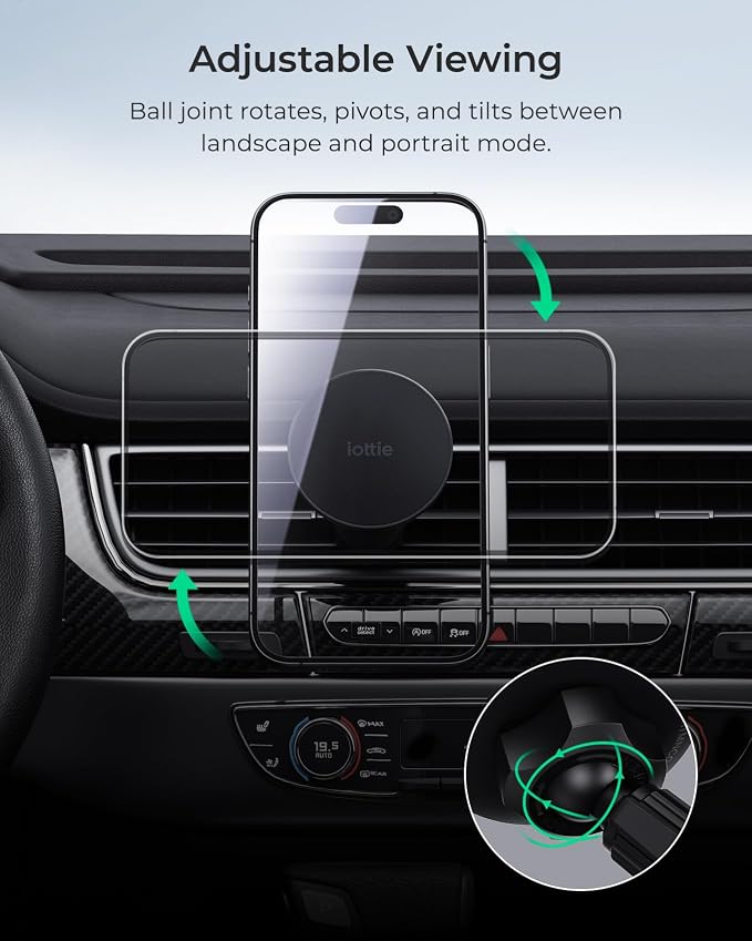 iOttie iTap 3 Magnetic Air Vent Car Mount Phone Holder - Image 5