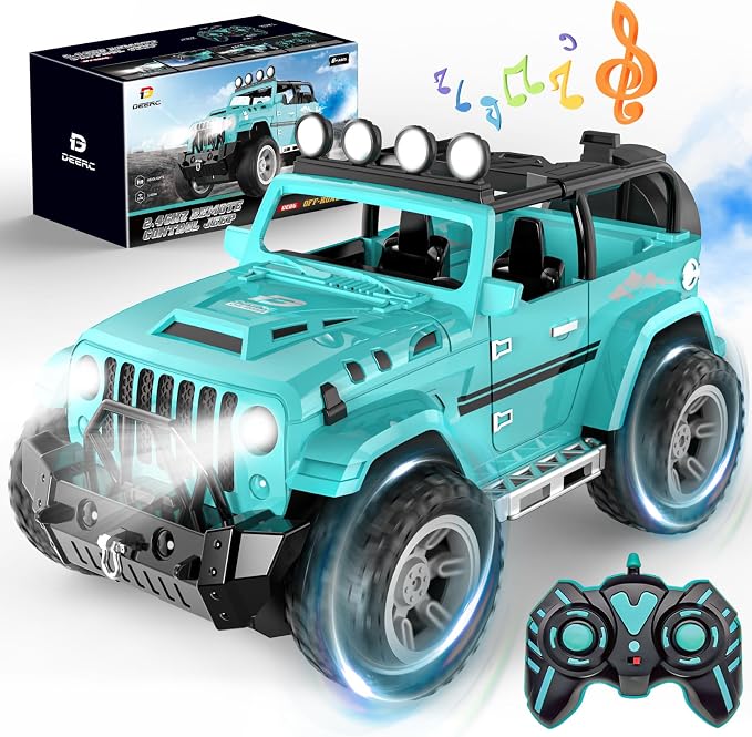 DEERC Remote Control Car with Fog Mist & Music, 1:16 Remote Control Truck by DEERC
