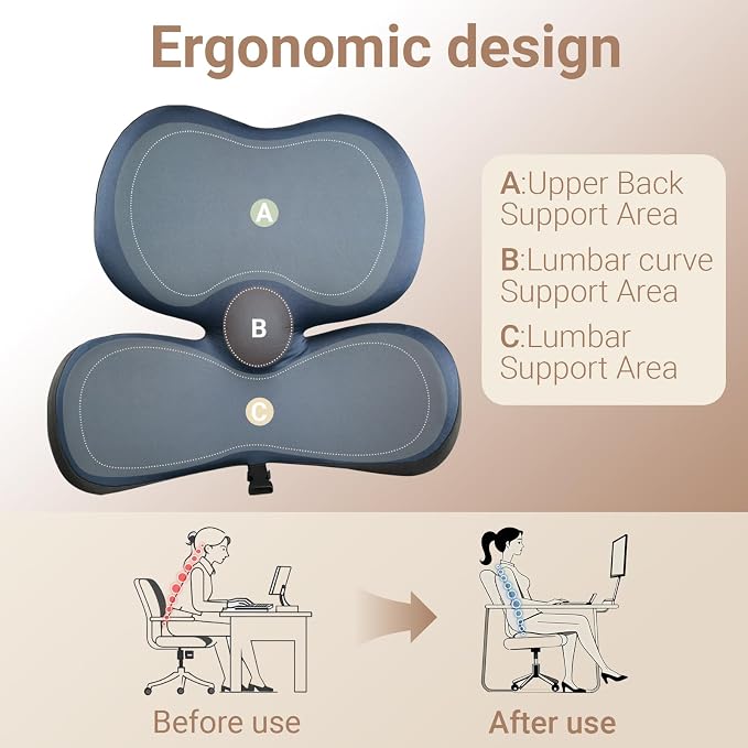 Lumbar Pillow, Ergonomic Lumbar Support Pillow - Image 3