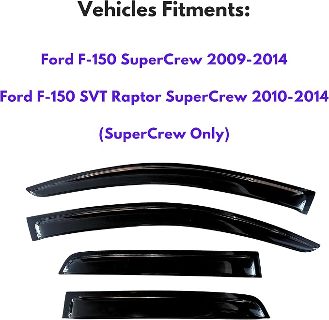 KPY Window Visors Rain Guards Compatible - Image 2