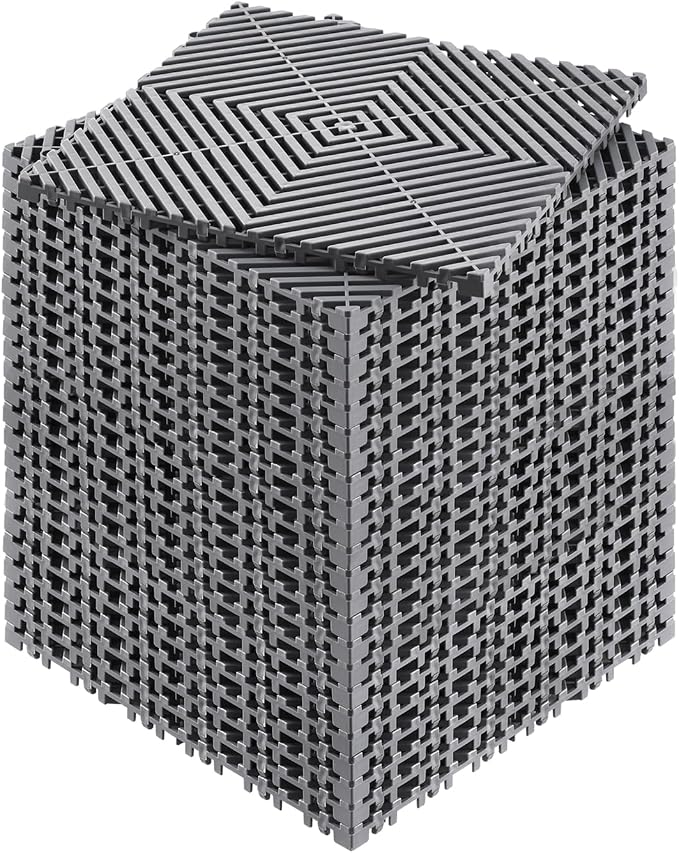 VEVOR Interlocking Drainage Mat, 12” x 12” Modular Interlocking Cushion by VEVOR